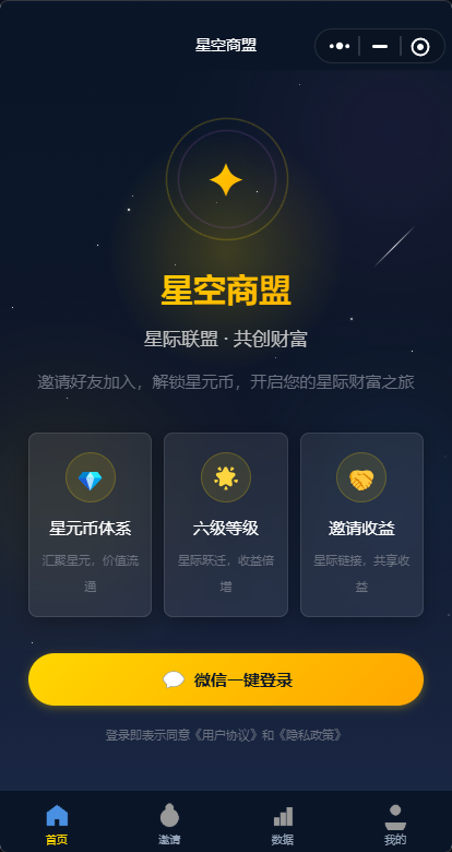 星空商盟会员积分平台 项目截图